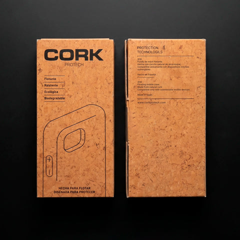 Packaging CORK PRO TECH cerrado, dos caras